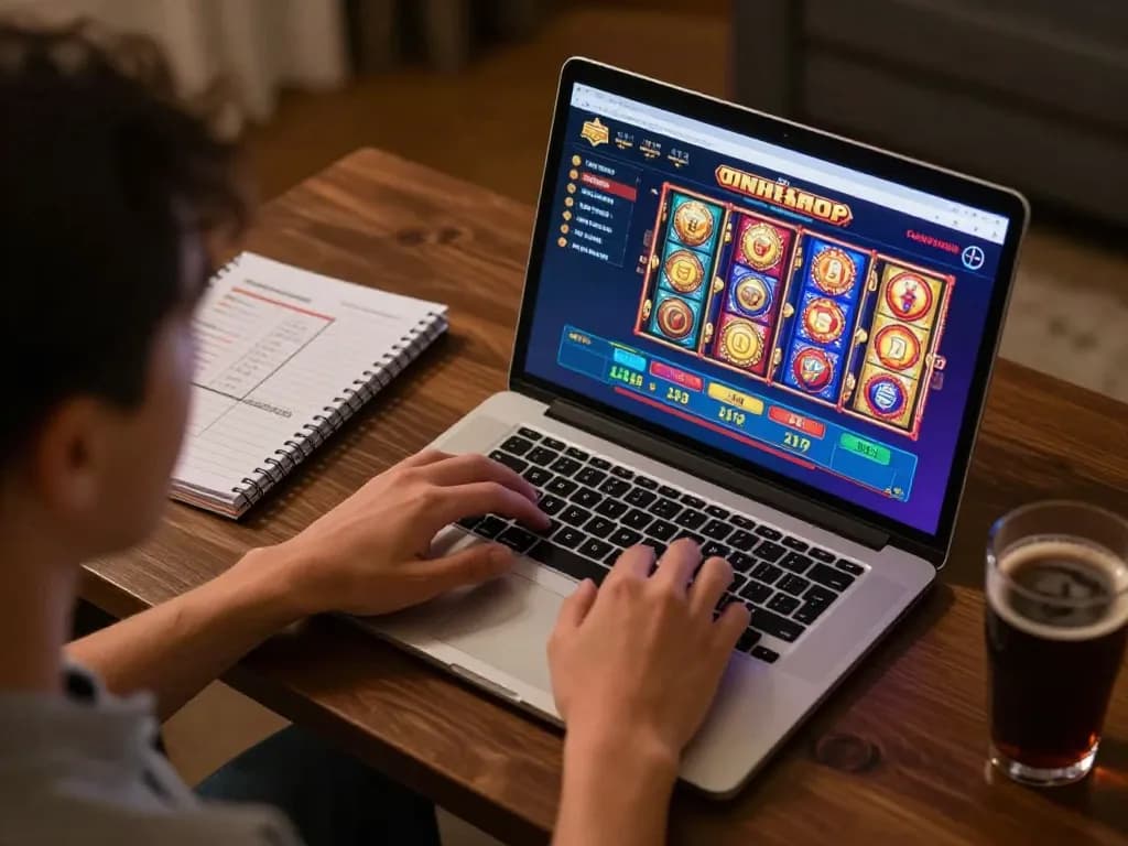 This person enjoys online gambling on https://rr888.shopping/ while engaging with colorful game graphics and strategies.