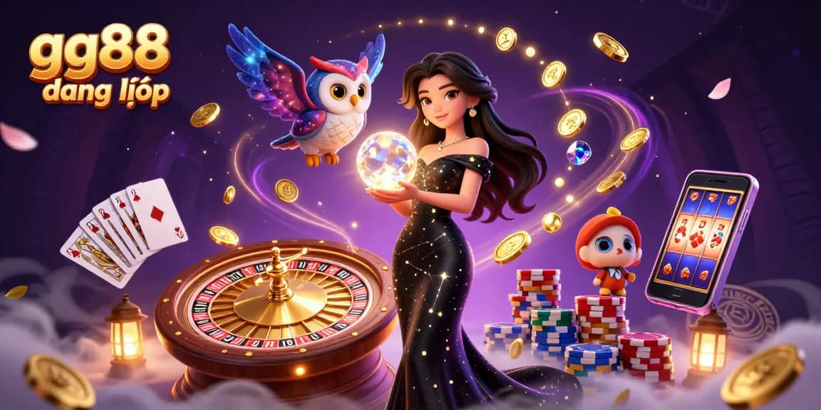 Discover gg88 đăng nhập through vibrant casino elements and dynamic golden visuals.