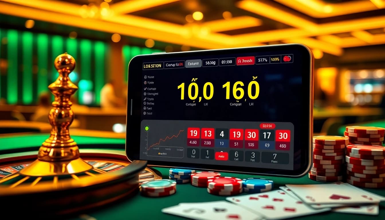Engaging lô đề trực tuyến interface showcasing fast betting and live results in a premium casino setting