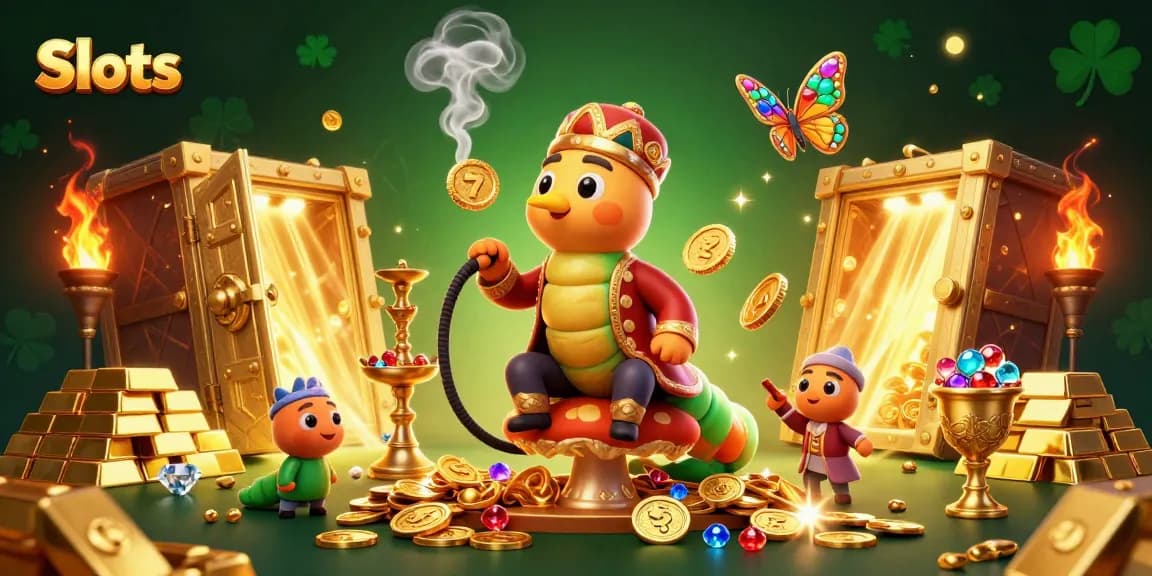 Experience exciting Slots action with gold coins and lucky symbols in a vibrant casino scene.