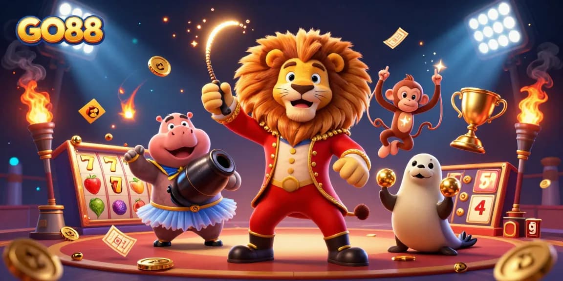 Engage with GO88's vibrant casino world featuring dynamic slot game elements.