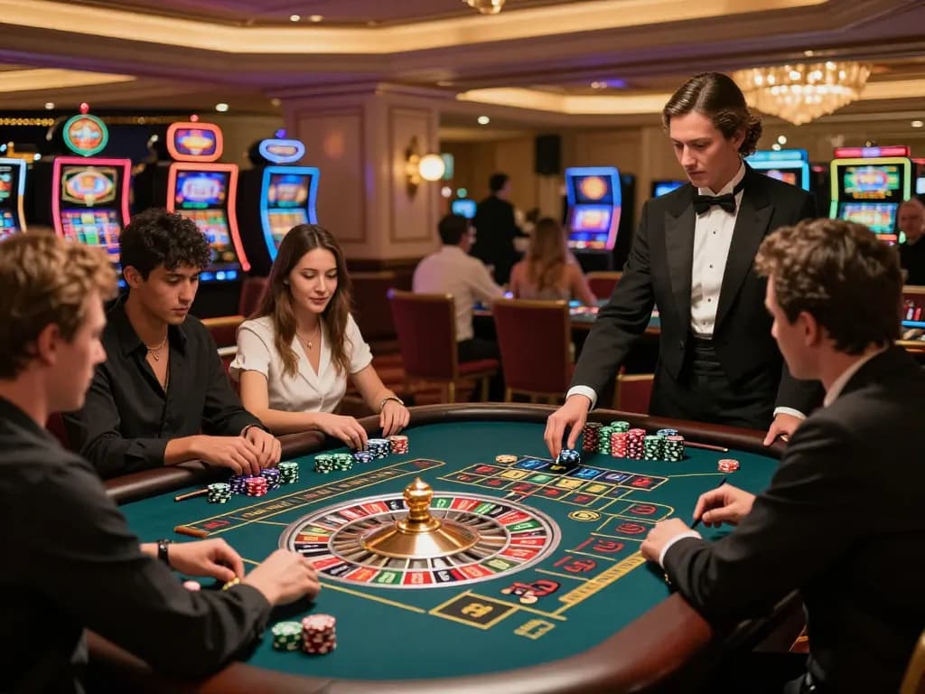 Players engaged at a bem88l roulette table, experiencing thrilling live casino action.