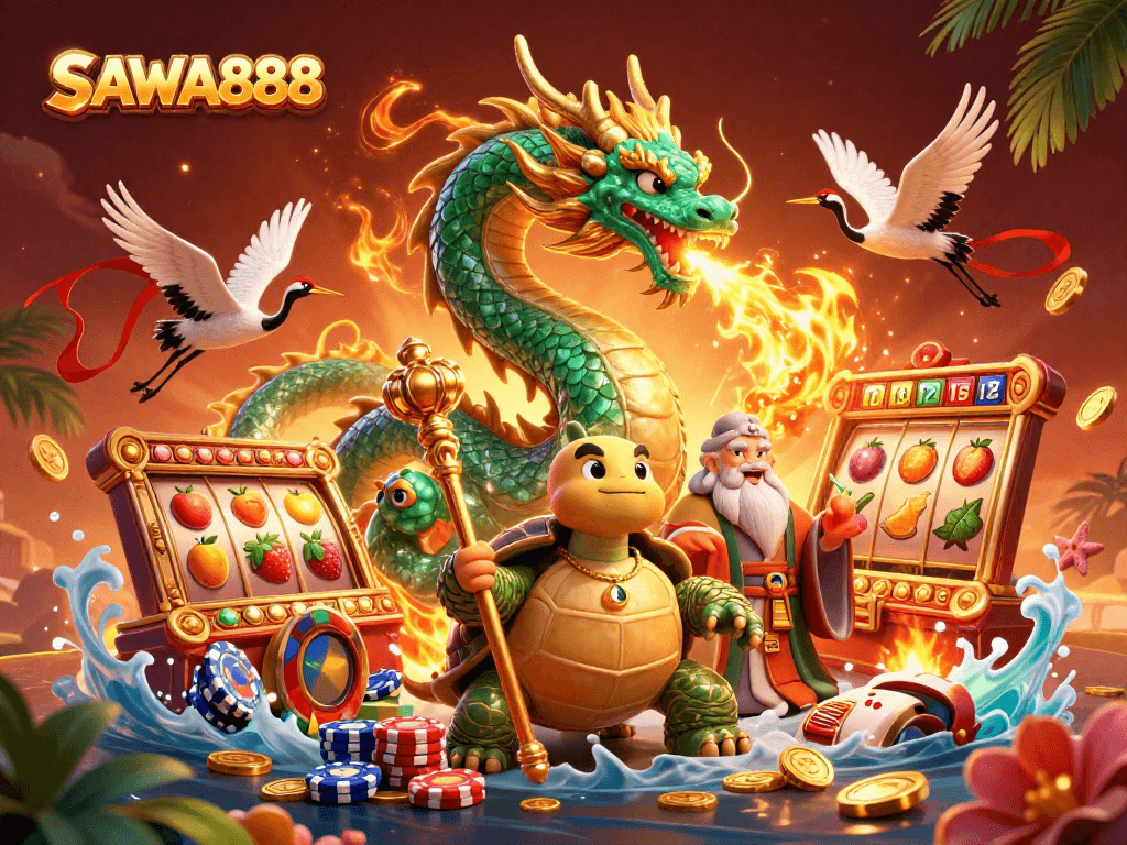 Experience thrilling game action at SAWA888 with captivating characters and dynamic slot elements.