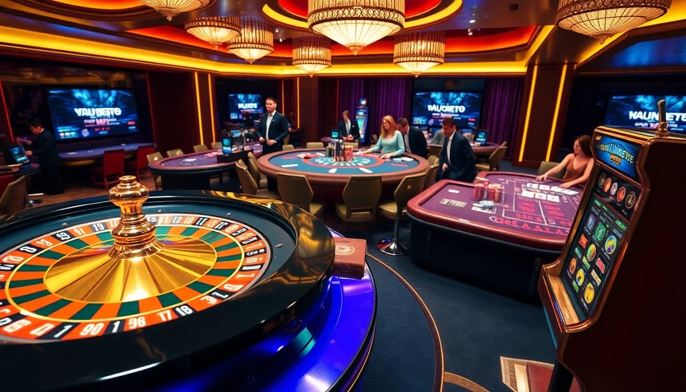 Players enjoying high-stakes games at KP88, emphasizing luxurious gambling experience.