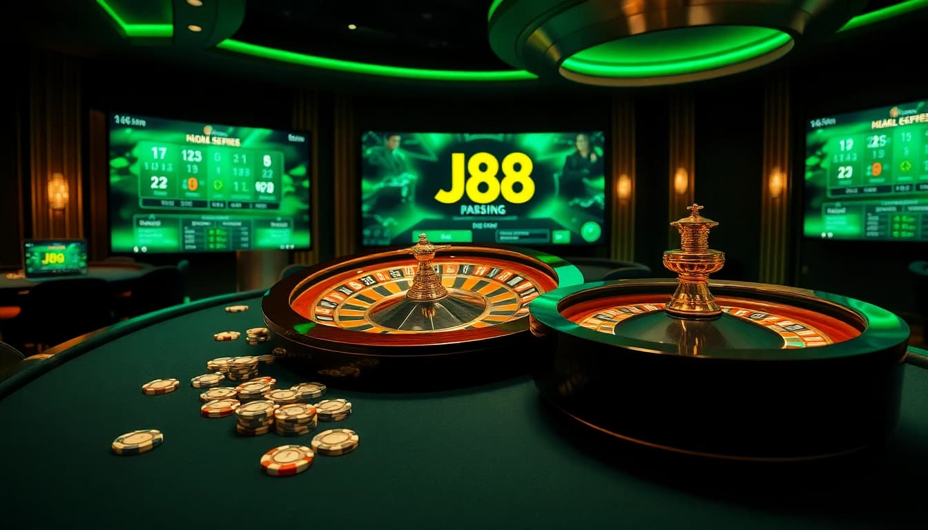 Experience thrilling gameplay at J88 with vibrant casino elements and engaging gaming interfaces.