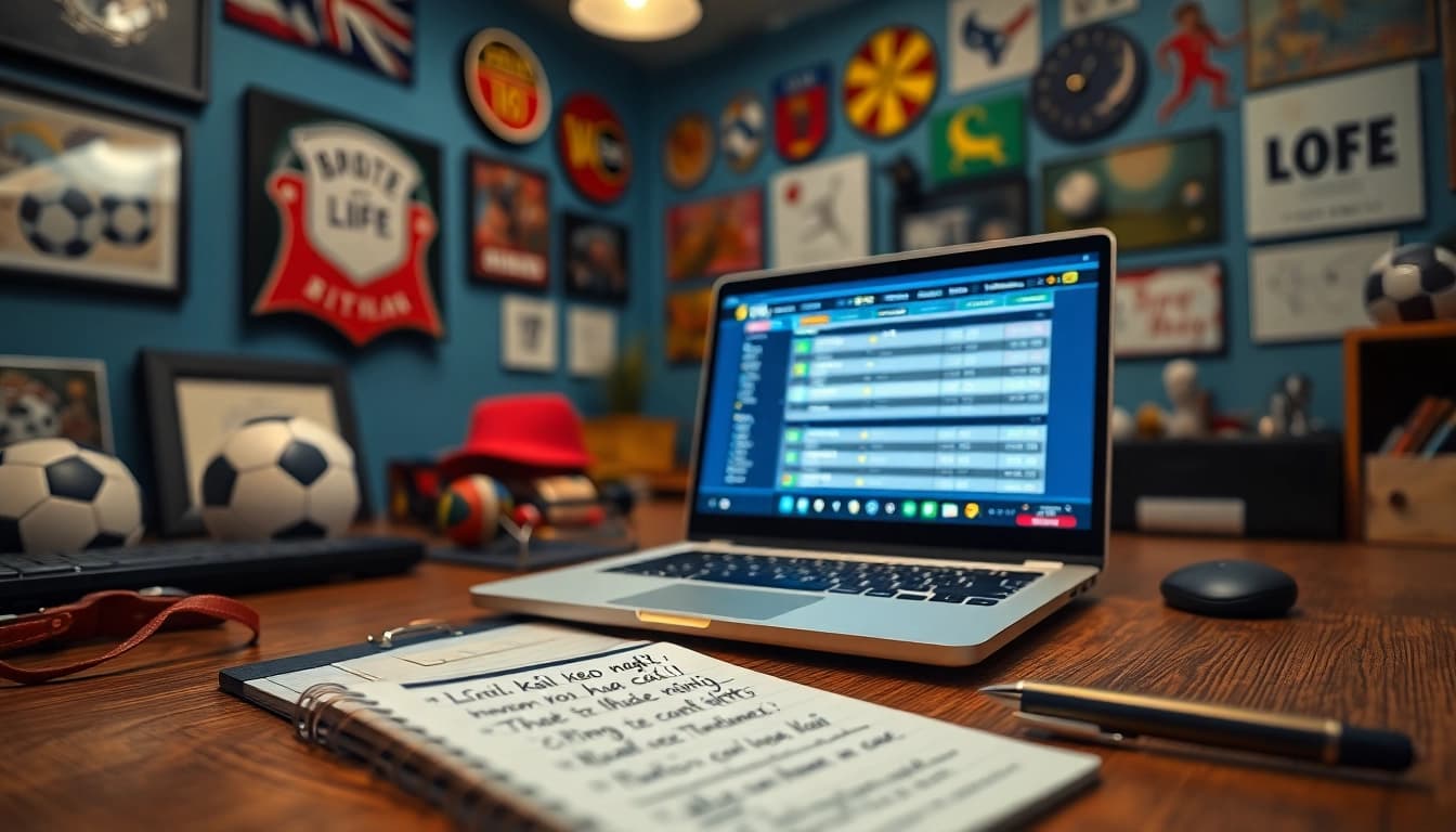Live sports betting platform displaying tỷ lệ kèo nhà cái with strategic notes.