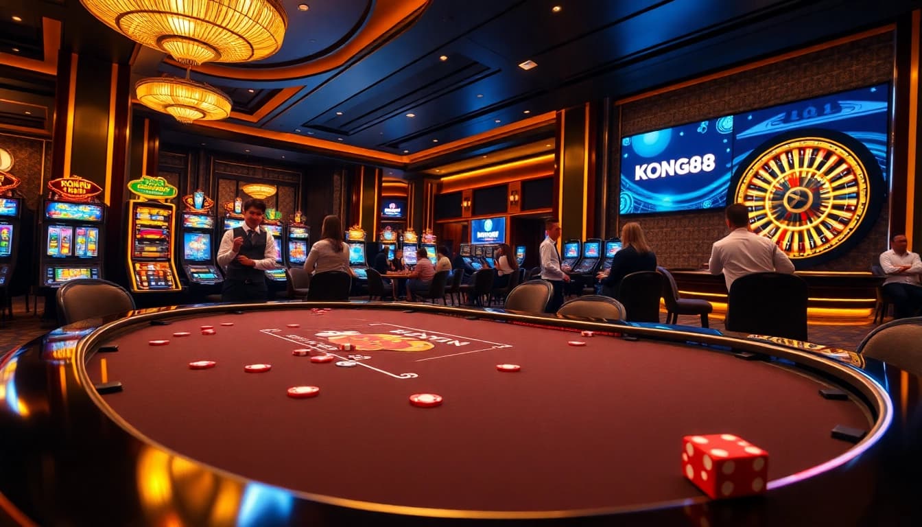 KONG88 offers thrilling poker action at a luxurious casino with excitement and professional gameplay.