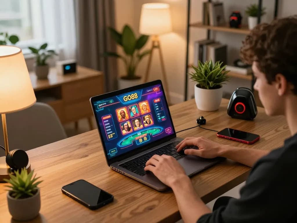 Engaging with GO88's online casino platform showcasing a vibrant gaming interface.