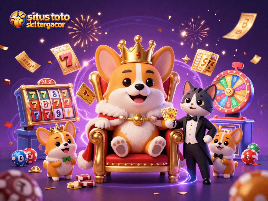 Engage with the excitement of situs toto slot tergacor through colorful slot reels, crowned corgi, and dynamic game elements.