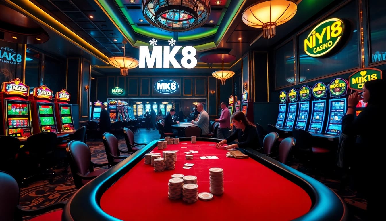 Engage in thrilling gameplay with เครดิตฟรี MK8 at stylish casino tables and slot machines.