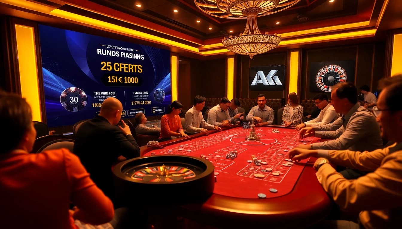 Engaging players at an exciting game table, gamebaidoithuong coffee promotions on display.