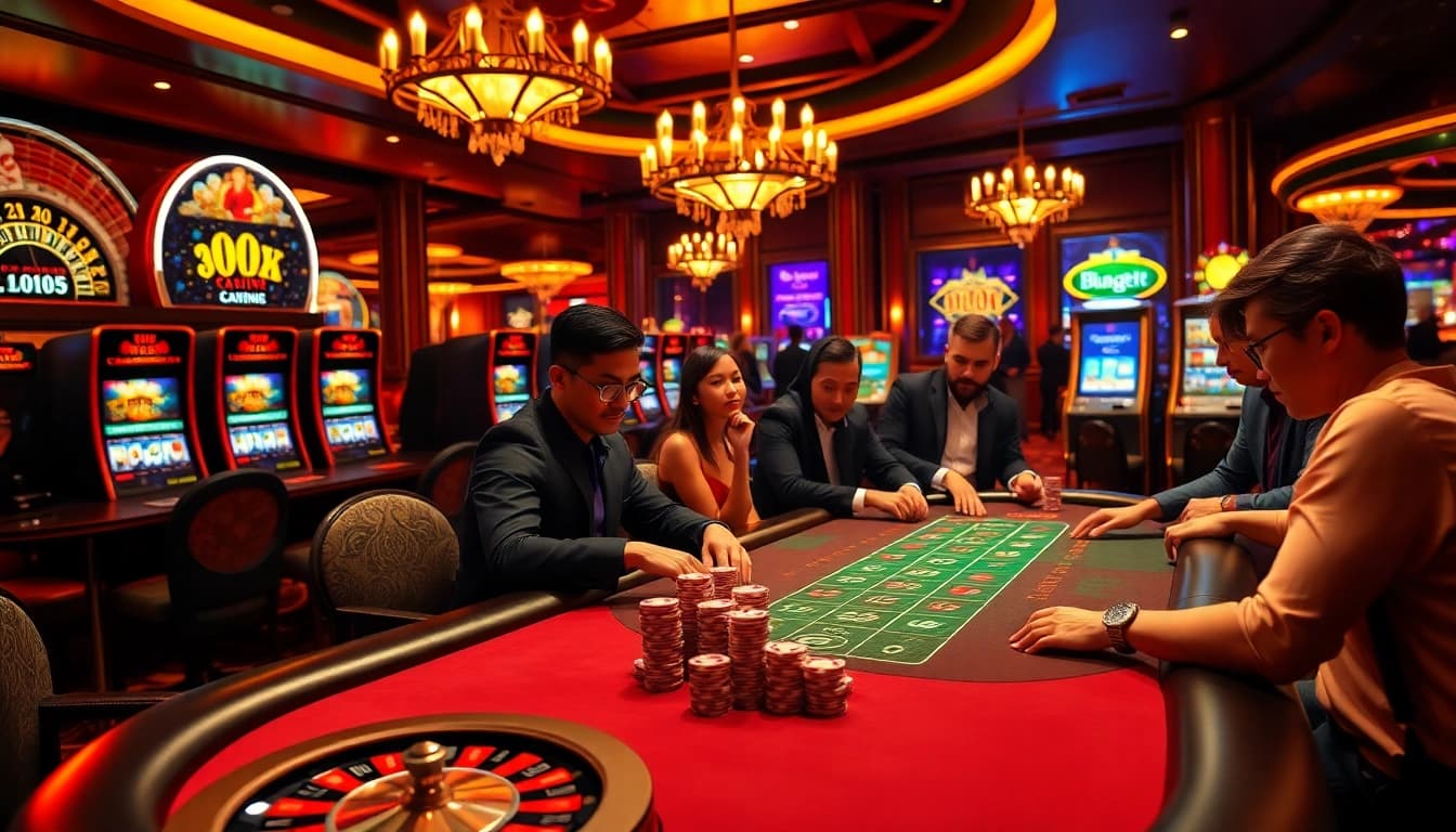 Experience the thrill of 3Dbet with a lively poker game featuring intense players and luxurious casino atmosphere.