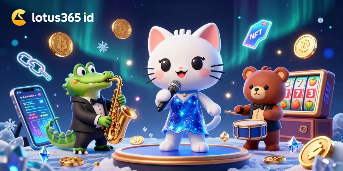 Experience thrilling play with lotus365 id at a vibrant casino scene showcasing jazz-singer cat, crocodile, and bear.