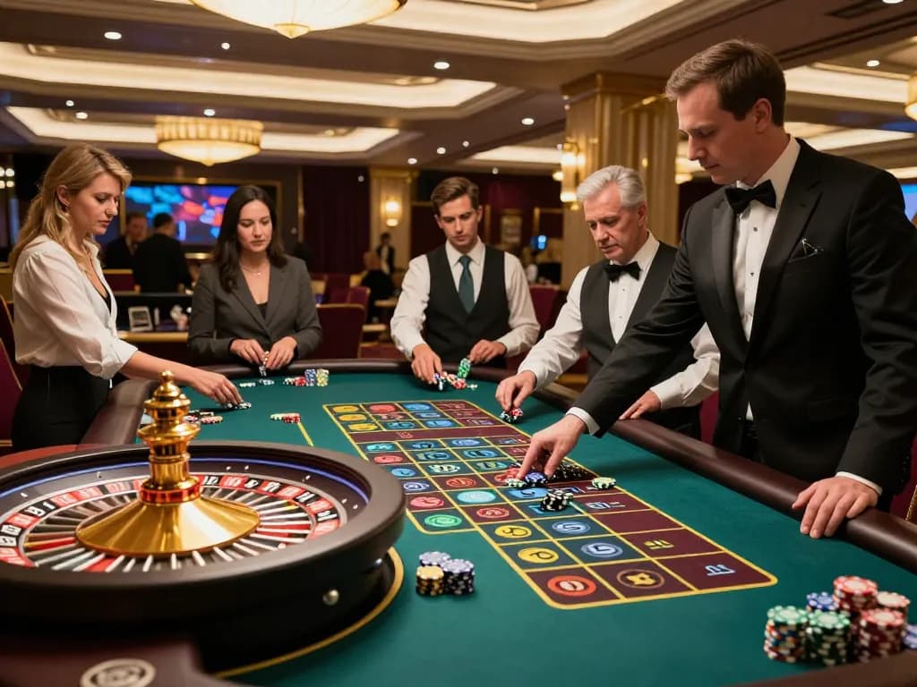 Pemain terlibat dalam permainan roulette yang mendebarkan, menekankan strategi permainan dengan wawasan swebee untuk meningkatkan kemenangan.