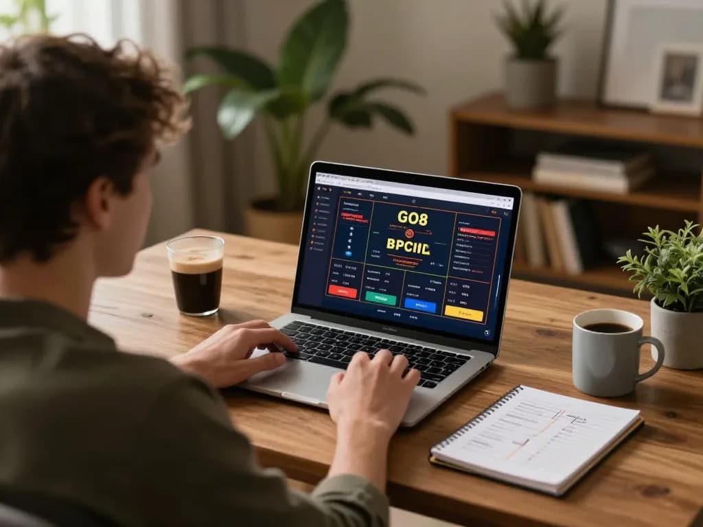 Player engaging with GO8 online casino for sports betting, showcasing strategic gameplay setup.