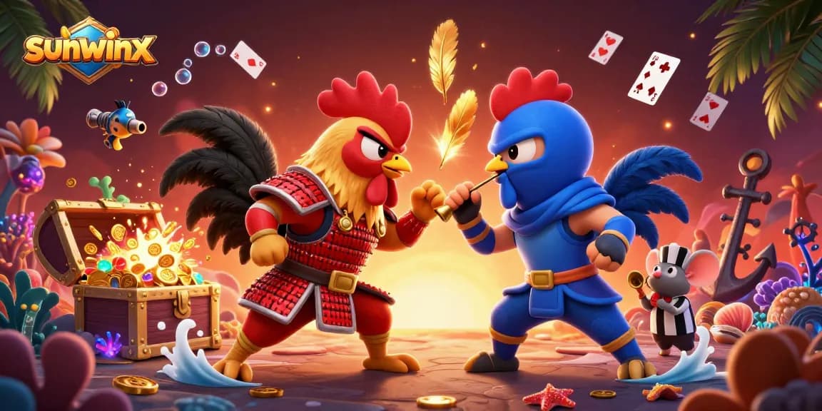 Engage in thrilling matches at sunwinx with feisty roosters in an exciting gambling setting.