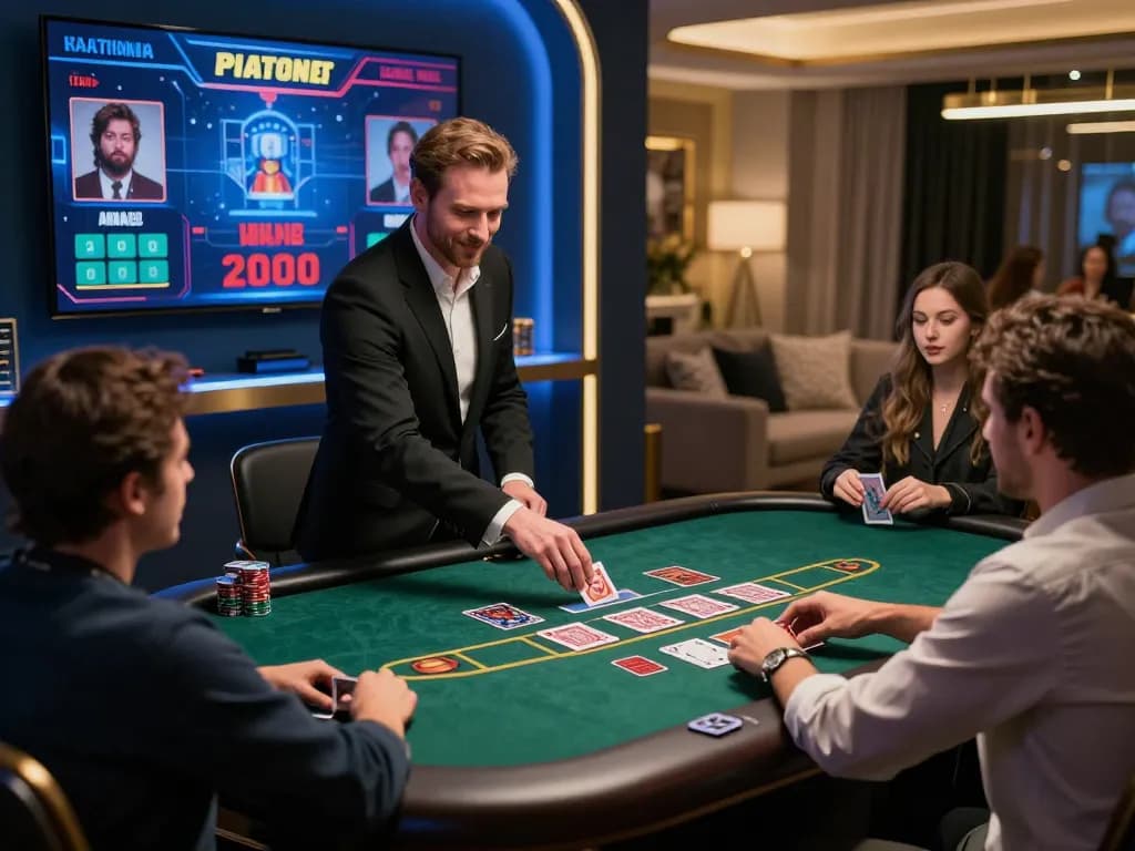 Experience the thrill of uu88 bet live blackjack with professional dealer, engaging players, and a vibrant atmosphere.