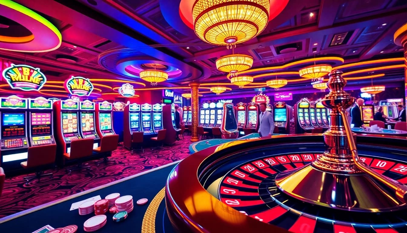 Experience thrilling gameplay at https://thabet.college/ with vibrant slot machines, poker tables, and lively casino ambiance.