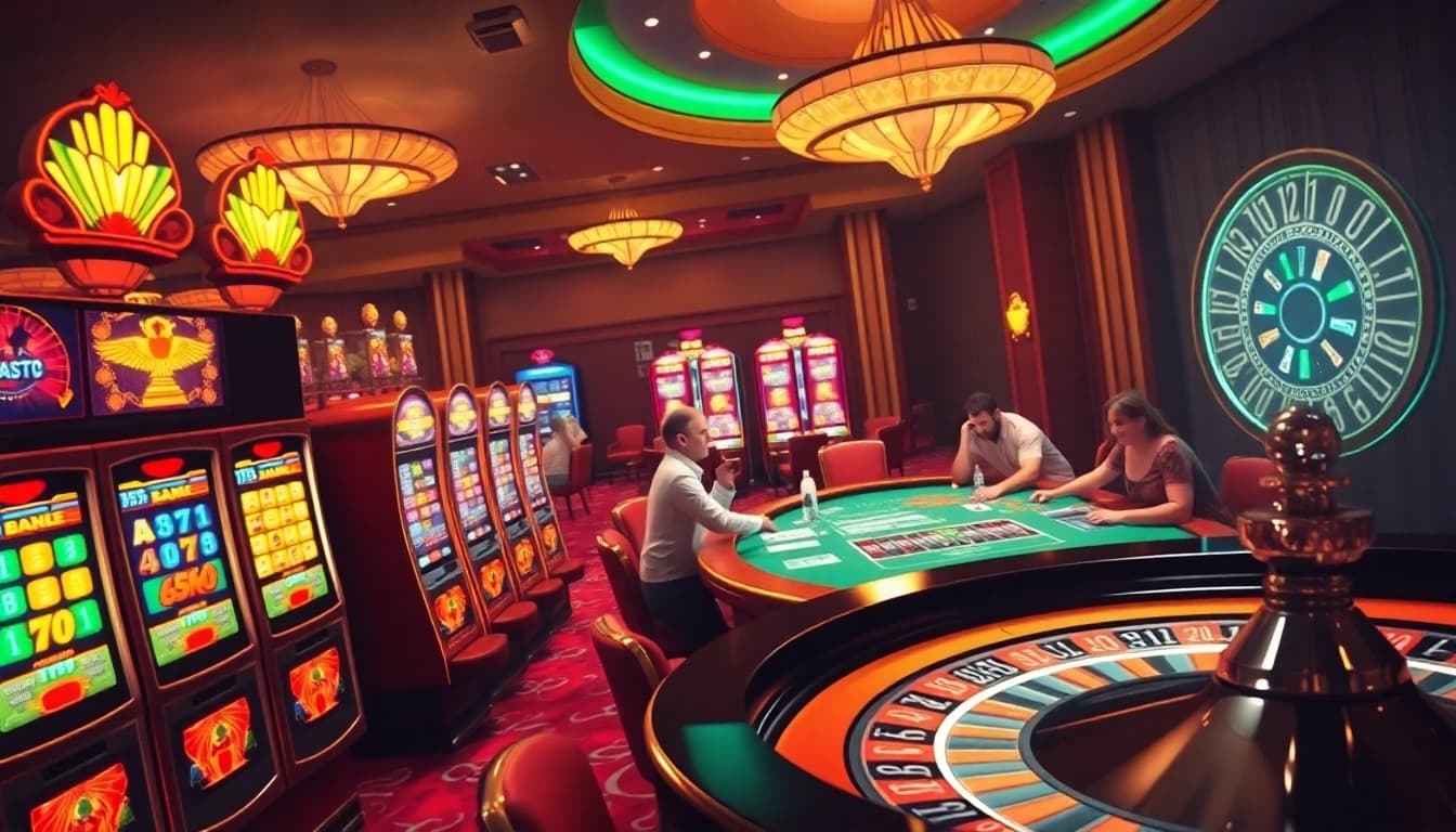 Experience the thrill of garuda slot at a vibrant casino featuring exciting games and poker tables.