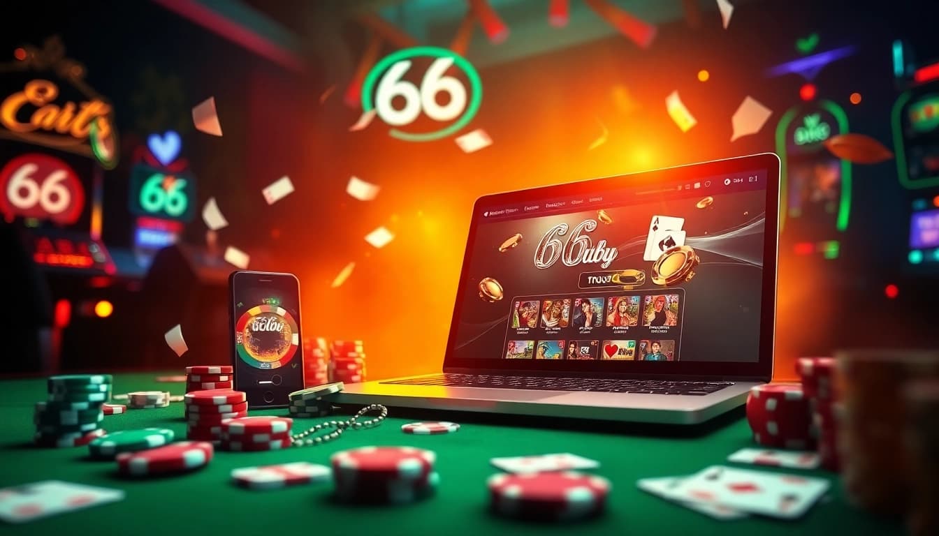 Experience the excitement of winning at 66club with vibrant online gaming visuals.