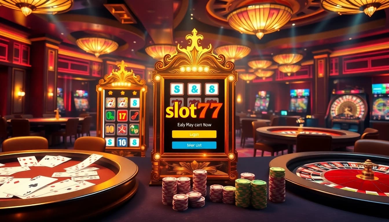 Win big with the slot777 login on a luxurious casino slot machine, capturing the excitement and thrill of gambling.