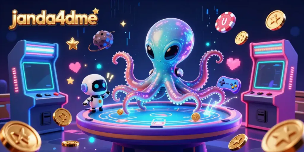 Permainan poker holografik intergalaksi di JANDA4D dengan karakter unik yang menghibur.