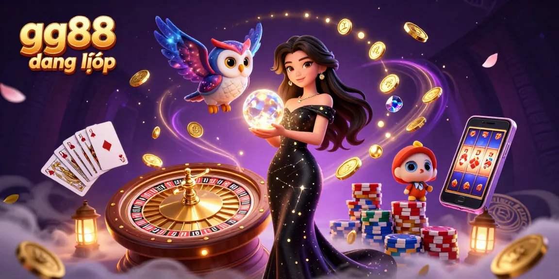 Discover gg88 đăng nhập through vibrant casino elements and dynamic golden visuals.