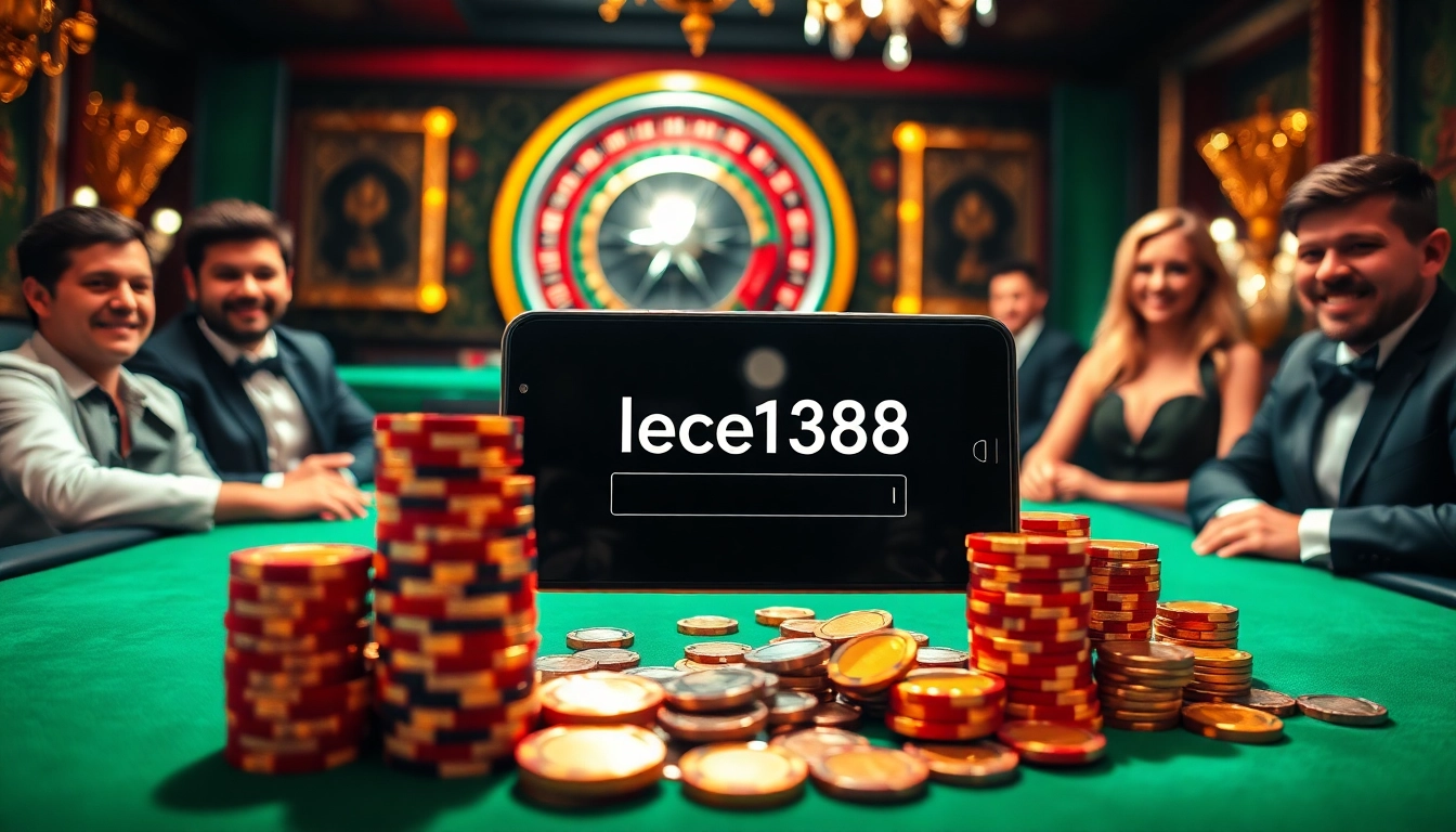 Experience excitement with lego138 login at a luxurious poker table featuring vibrant chips and a spinning roulette wheel.