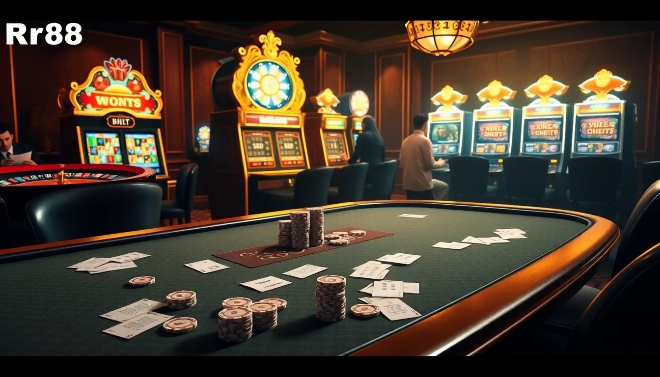 Experience the thrill of gambling at rr88 casino with vibrant tables and exciting games.
