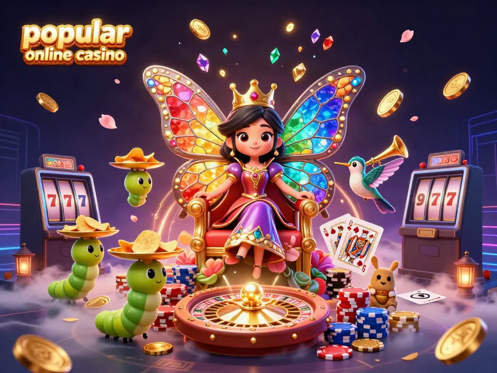 Experience the thrill of the popular online casino with vibrant characters and stunning décor.