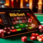Experience thrilling gambling action on the rikbet interface with vibrant poker chips and cards.