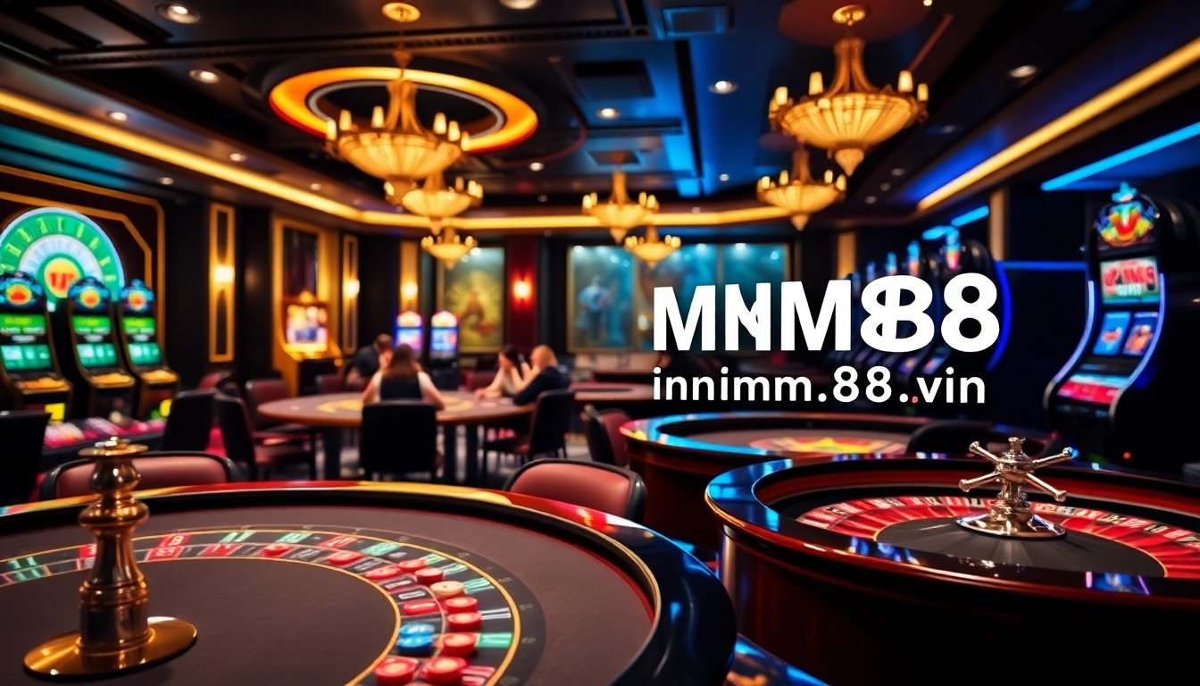 Experience thrilling casino action at https://mm88.vin/ with vibrant poker chips and captivating games.
