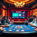 S8 casino players engaging in a thrilling poker game at a vibrant table.