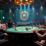 Experience the thrill of high-stakes poker at Sunwin Casino with vibrant chips and cards.