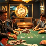 Players engaging in a high-stakes poker game, showcasing the thrill of hidden wiki link insights in the casino.