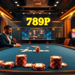 Experience the excitement of 789P gaming with a vibrant poker scene filled with luxury elements and intense action.