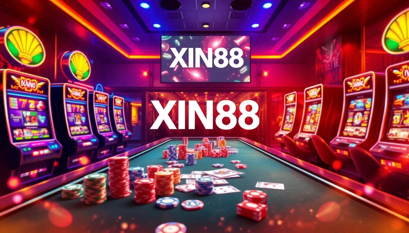 Engage with Nhà Cái XIN88 through vibrant casino scenes filled with thrilling gaming action.