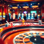 Experience the thrilling gameplay at 12BET with vibrant casino tables and chips.