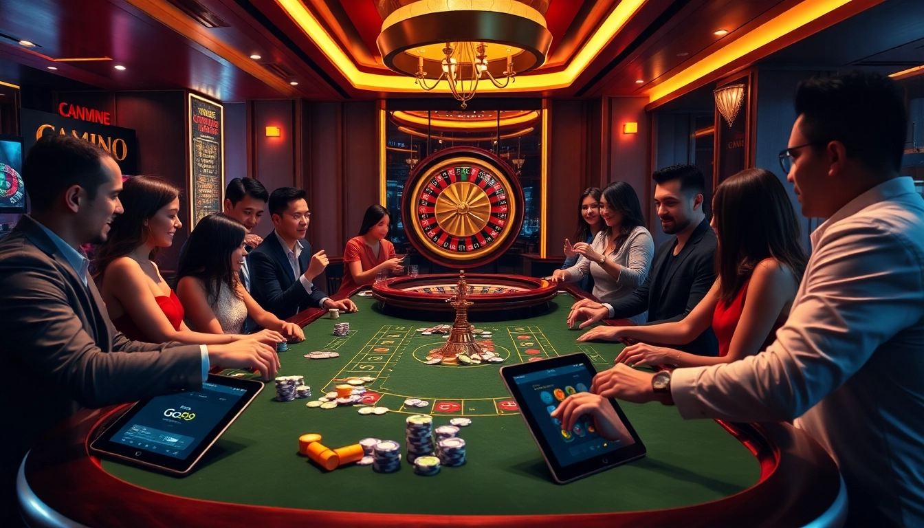 Engaging players at a lively casino table with chips and cards, inspired by https://go99.institute/.