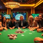 Excited players celebrating a win at a poker table, embodying kjc lgbt community values.