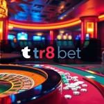 Experience thrilling gameplay at tr88 bet with exciting casino elements like poker tables and slot machines.