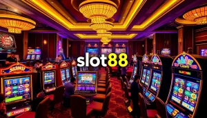 Exciting gameplay at slot88 machines with vibrant casino atmosphere.